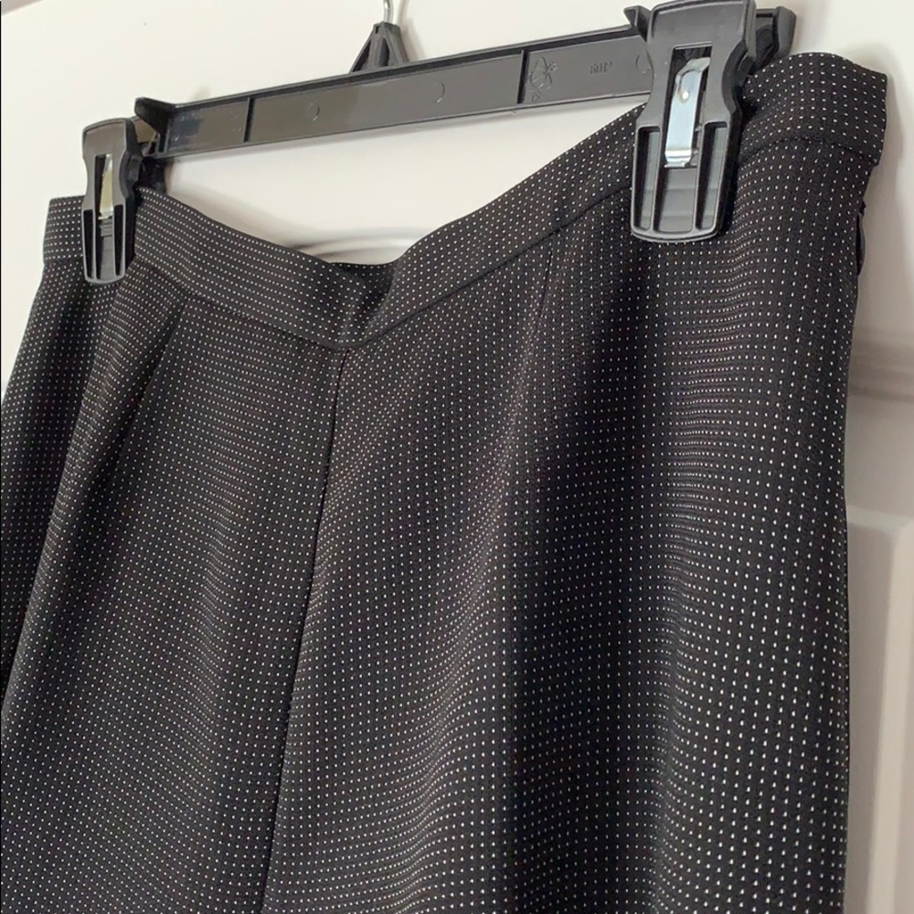 Le Suit Petite Black With White Polka dots Slacks - Picture 2 of 6